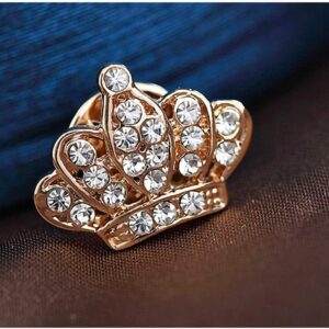 71ST4KwM5TL._AC_SL1100_ Fabulous Mini Crown Brooch For Women From Mai Souk Stour, Gold Color-B0DLHMQYCY