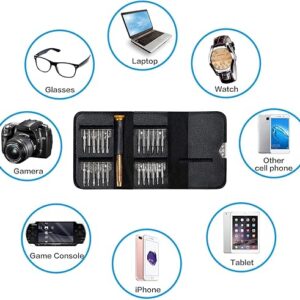 FREEWISE 25 in 1 Precision Screwdriver Set, DIY Mini Repair Tool Kit for PC, Glasses, Mobile Phone, Laptop, Watch, Drone with Leather Case-B0922XX7LN