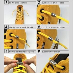 XPWOZ Elastic No Tie Shoelaces Semicircle Shoe Laces For and Sneakers Shoelace Quick Lazy Metal Lock Laces Shoe Strings (Color : Only lock no laces)-B08TMWBT9P