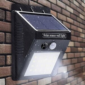Solar Lights for Outdoor Use with Motion Sensor LED Waterproof, Super Bright Garden Wall Light for Wall, Post, Pathway, Garden, Outdoor Light, Security Wall Light 30Led-B0DMSQVRC3