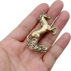 1pcs - Copper Running Horse Sculpture Ornaments Retro Brass Animal Feng Shui Small Statue Office Desk Home Decorations Figurines-B0BZJ2TDRP
