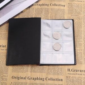 1Pcs/120 Pockets COINNING Album Collection Book Mini Penny CONI Storage Album Book CONI Holders for Collector Gifts Supplies (RED)-B0DCKCCTBM