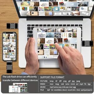 USB Flash Drive High Speed Sticks External Storage Pen Drive For Phone and Android PC Copy Photo Videos Files (Random Color May Apply) (Black, 32 GB)-‎ B0DJCCZ27Z