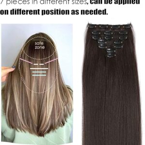 71lZqQEUMAL._AC_SX569_ HAIRCUBE Clip in Hair Extension Natural Black to brown Full Straight Hair Extension Ins for Women Synthetic Heat Resistant 24 Inch-B09BN2HYJT