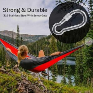 Locking Carabiners, Heavy Duty Carabiner, Steel Screw Lock Carabiner Hooks 2.7inch - 4PCS-‎B0DM6GF1SN