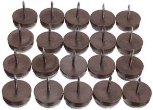 [20 Pcs+ 4 Pcs Gifts] Furniture Felt Pad Round Heavy Duty Nail-on Slider Glide Pad Floor Protector for Wooden Furniture Chair Tables Leg Feet-B0CGXFFNKK