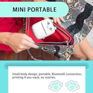 Mini Printer,Portable Inkless Printers,Portable Thermal Printer,Mini Photo Printer, 1 Roll of Printer Paper,Cartoon sticker, for Office,Home-B0DN6T2YBK
