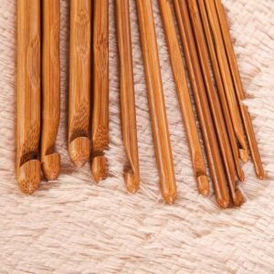 12pcs/set Carbonized Bamboo Needles Crochet Hooks,Knitting Needles, Knitting Tools Sweater Scarf Hat Weaving Tools-‎ B0C3Z7DN9N