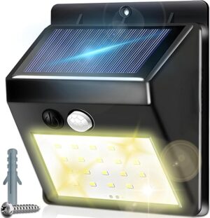 Solar Lights for Outdoor Use with Motion Sensor LED Waterproof, Super Bright Garden Wall Light for Wall, Post, Pathway, Garden, Outdoor Light, Security Wall Light 30Led-B0DMSQVRC3