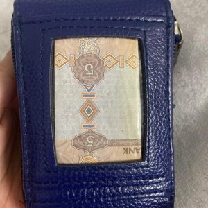 [ Blue ] Women Men Wallet Thin Leather RFID Blocking Zipper Wallet ID Credit Card Holder Name Cards Case Pocket Organizer Money Coin Bag-B0BXFSSGTL
