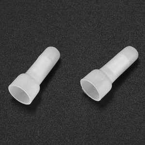 (50 Pcs) 22-16 GA AWG Closed End Crimp Caps Splice Gauge Wire Connectors Terminals (White) for 1 mm wire-B0C7KH4GDN