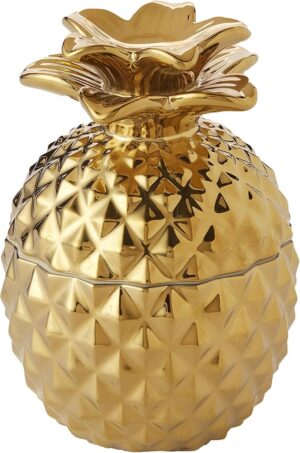 SKL HOME by Saturday Knight Ltd. Cotton Jar, Ceramic, Gold-B08SBFX77H