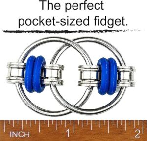 Bike Chain Fidget Toy - Reduce Anxiety and Stress-Blue-B096RX8CML125