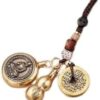 [1Pcs] Brass Gourd Pendant Eight Zodiac Patron Saint keychain Five Emperors Coins Car Key Chain Bag Lucky Feng Shui Hanging Ornaments - Random-B0CLK86PY3