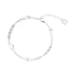 MySouq-Store Women's Elegant & Classic Style, 925 Sterling Silvery Double Layer Chain, Match Star -B0DLT699RG