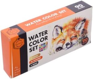 مجموعة ألوان مائية من كيب سمايلينج 50 لون أساسي و36 معدني لامع و4 نيون وفرشاة واحدة - متعددة الألوان