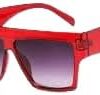 [1Pcs] [Wine red] Oversized Square Gradient Sunglasses Women Ins Popular Outdoor Beach Goggles Men Shade UV400 Sun Glasses-B0CMJV7V8Y