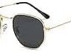 [ Gold-Black as shown ]Retro Square Sunglasses for Men/Women Fashion Small Frame Polygon Sun Glasses Vintage Metal Outdoor Driving Eyewear-B0D7MRJP4B