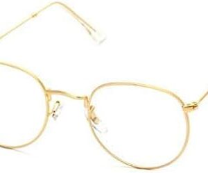 Women's Round Anti Blue Light Computer Glasses (Clear Lens)-B091J7B5LZ