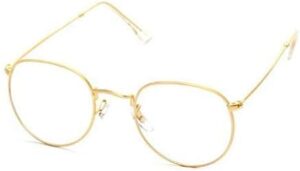 Women's Round Anti Blue Light Computer Glasses (Clear Lens)B091J7B5LZ