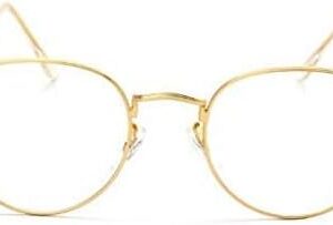 Women's Round Anti Blue Light Computer Glasses (Clear Lens)-B091J7B5LZ