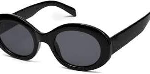 21dbAE9N8HL._AC_ Men's Fashion Women's Luxury Cat Eye Sunglasses Triangle Vintage Design UV400 Sun Glasses Unisex Classic Small Outdoor Goggle Shades (Oval - Black)-B0DP1J1Q2V