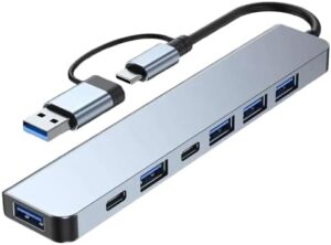 Type C HUB USB HUB USB 3.0 USB 2.0 TF/SD 5 Port Multi Splitter OTG For Lenovo HUAWEI Xiaomi Aluminum Alloy USB 3.0 Hub for PC - Please Select the Type as Image, (7 in 2)-B0DKB45FHV