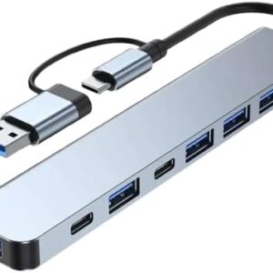 312G5LH7UcL._AC_SY450_ Type C HUB USB HUB USB 3.0 USB 2.0 TF/SD 5 Port Multi Splitter OTG For Lenovo HUAWEI Xiaomi Aluminum Alloy USB 3.0 Hub for PC - Please Select the Type as Image, (7 in 2)-B0DKB45FHV