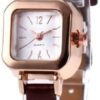Vintage Square Dial Women Quartz Solid Color Faux-Brown (16.5 Gram)-B0DP85VPVB