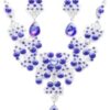 MySouq-Store (1 Set - Blue, 45cm) Butterfly drop necklace earrings set, wedding jewelry, wedding accessories High-grade electroplated alloy jewelry for woman-B0CQR7HKP7