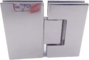Heavy Duty 180 Degree Glass Door Cupboard Showcase Cabinet Clamp Glass Shower Doors Hinge Replacement Parts,Stainless Steel Bright Finish-B0C5R4GZF5