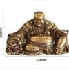 1PC- Figurine Small Brass Statue Golden Brass Craft Miniatures Sculpture Antique Bronze Large Belly Laughing Maitreya Buddha Statue Desk Copper Ornament Crafts Brass-B0CVSF929Q