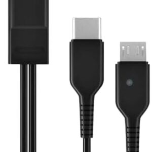 [1Pcs-100Cm-Type C-Micro USB, 100cm-Type C Male ] 2 in 1 USB Type C Cable Splitter to Micro Type-C Mobile Phone Charging Cable (C003)B0D3ZGKKFY