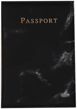 1PCs Travel Passport ID Card Cover Holder Case Faux Leather Color May Little Different (Black As Shown)-B0CV2XBXR5