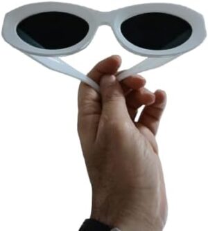 Men's Fashion Women's Luxury Cat Eye Sunglasses Triangle Vintage Design UV400 Sun Glasses Unisex Classic Small Outdoor Goggle Shades (oval - white)-B0DP15NJMB