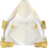 Energy Healing Small Feng Shui Egypt Egyptian Crystal Clear Pyramid Reiki Healing Prism Amulet Ornaments Desk Decor Gift Base 4CM (With Squar Base)-B0D9ZFYL3F