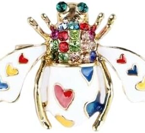 Unisex Enamel Bee Brooches Insect Brooch Pin Cute Small Badges Fashion Jewelry Wholesale Women and Men Jewelry hot (ER01)-B0D3BX6VXL
