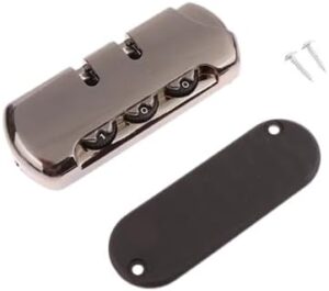 قفل برمز مكون من 3 ارقام مكون من 3 ارقام  ملحقات قفل للحقائب والامتعة وشنطة السفر، قفل برمز اسود (رمادي لامع)-B0DJ7ZT36X