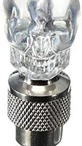 31aAW--abZS._AC_ 2Pcs Flash LED Skull Valve Dust Car Motorbike Valve Cap - White-B09235YCXZ