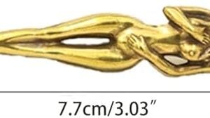 Creative Brass Keychain Earpick Beauty Women Keychain Pendants Handmade Goddess Ear Pick Tool Outdoor Camping Ear Pick-B0C4K3GPG3