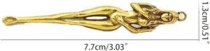 Creative Brass Keychain Earpick Beauty Women Keychain Pendants Handmade Goddess Ear Pick Tool Outdoor Camping Ear Pick-B0C4K3GPG3