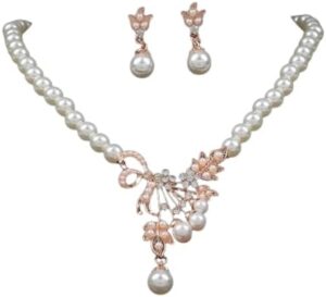 Fashion Simple rhinestone necklace earrings set Bridal Wedding Party Rhinestone Water Drop Pendant Necklace Drop Earrings Set (N15 - China)B0D67DVW8K