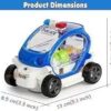 1Pcs Electric Car Transparent Gear Police Car With Light Music Kid Gifts Car Birthday Gifts for Boys and Girls B99 (RED) 135G-B0DPNG225Q