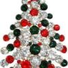 -MySouq.Store 1 Pcs Christmas rhinestone cartoon animal brooch Christmas tree sleigh stars bells deer boots penguin wreath bird pin accessorie - S14-B0DQ1LDX4K