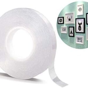 Double Sided Nano Mounting Tape 18mm*3m - Transparent [1Pcs]-B0CKPHN4KS