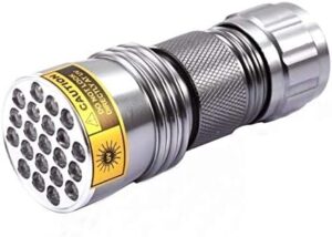 1pcs 21 LED UV black light 395nm 21LED UV Ultra Violet Flashlight for Cat Urine Detector-B091CYJJND