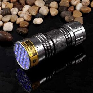 1pcs 21 LED UV black light 395nm 21LED UV Ultra Violet Flashlight for Cat Urine Detector-B091CYJJND