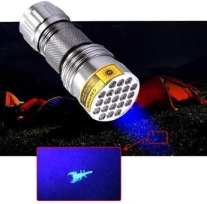 1pcs 21 LED UV black light 395nm 21LED UV Ultra Violet Flashlight for Cat Urine Detector-B091CYJJND