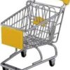 Mini Shopping Cart Miniature Supermarket Handcart Shopping Utility Cart Storage For Office Decore -For Home Organizing tools, large size 13X14 CM, 220 Grams-B0DC4S4R73