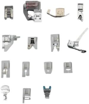 (15pcs opp bag-B) Sewing Machine Presser Foot Feet Kit Set with Box for Brother Singer Janom Sewing Machines Foot Tool Sewing Accessories (11pcs-A opp bag)-B0CQ2XFP7Z